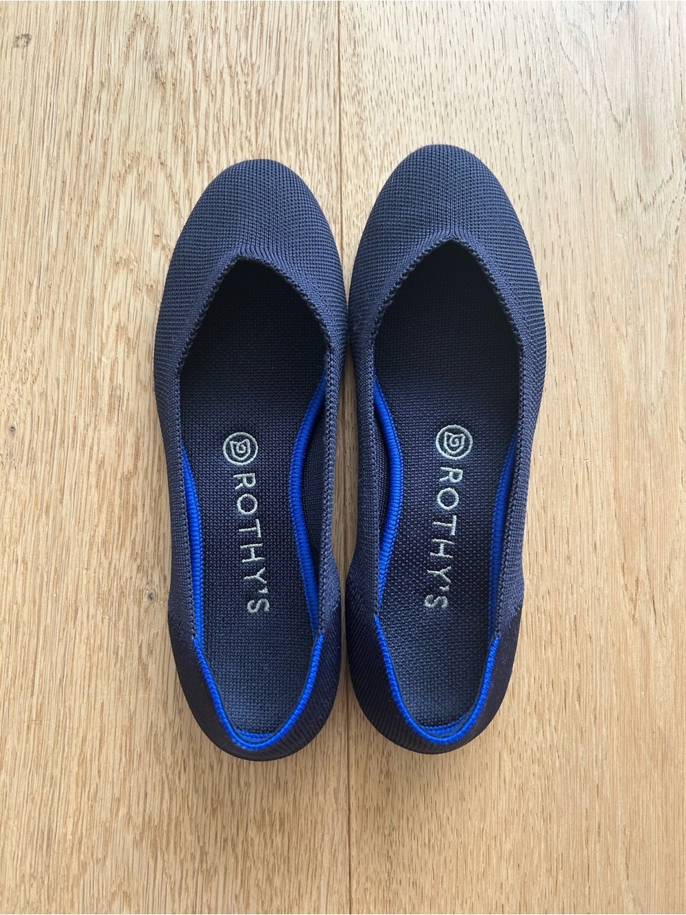 Rothy's Navy Knit Ballet Flats